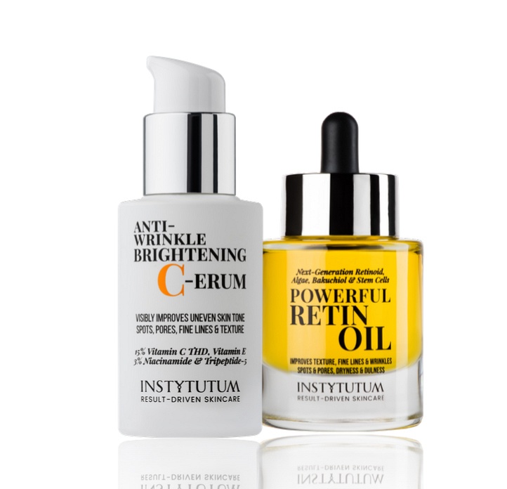 Концентрированное масло с ретинолом и сыворотка с витамином С, Instytutum