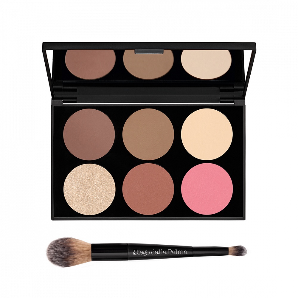 Палета для контуринга с кистью Countouring Palette, Diego dalla Palma