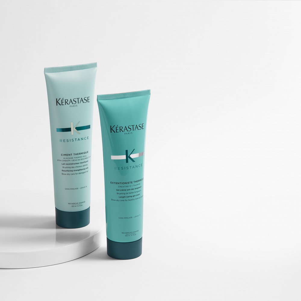 Кремовая термозащита Extentioniste Termique, которая укрепляет волосы по длине, помогает отрастить длину и защищает до 230 градусов, Kerastase
