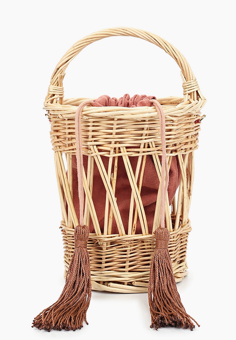 Сумка из плетеной соломы Mango