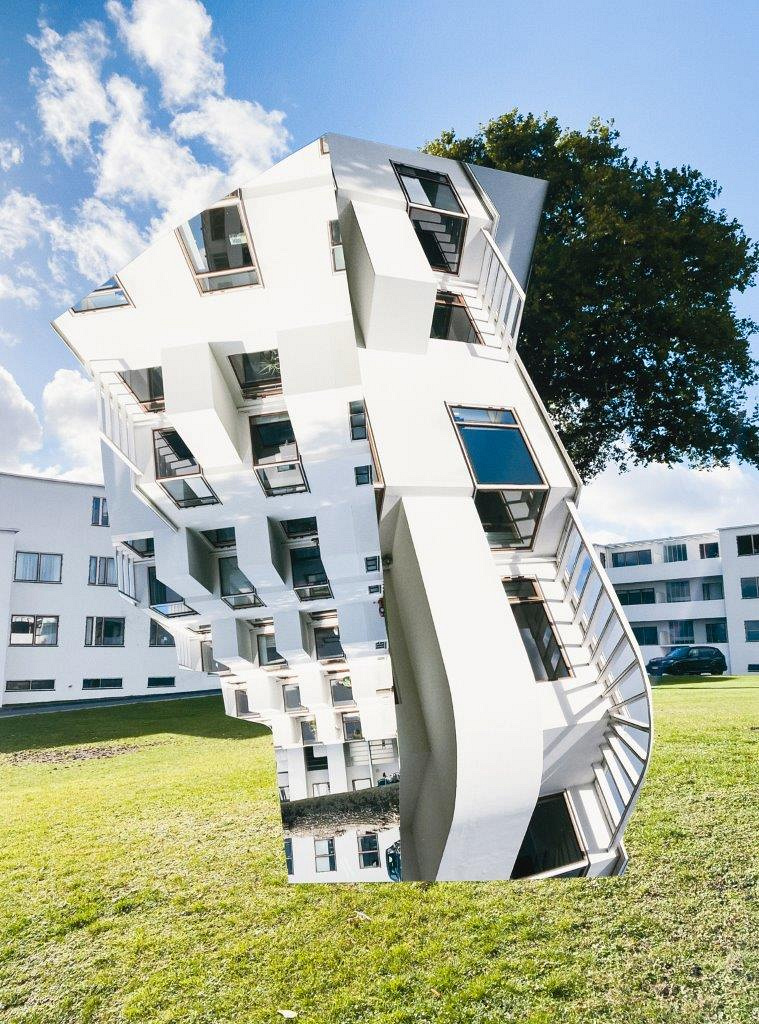 Из серии «Наш дом». Посвящение Арне Якобсенну,фотомонтаж, 2021