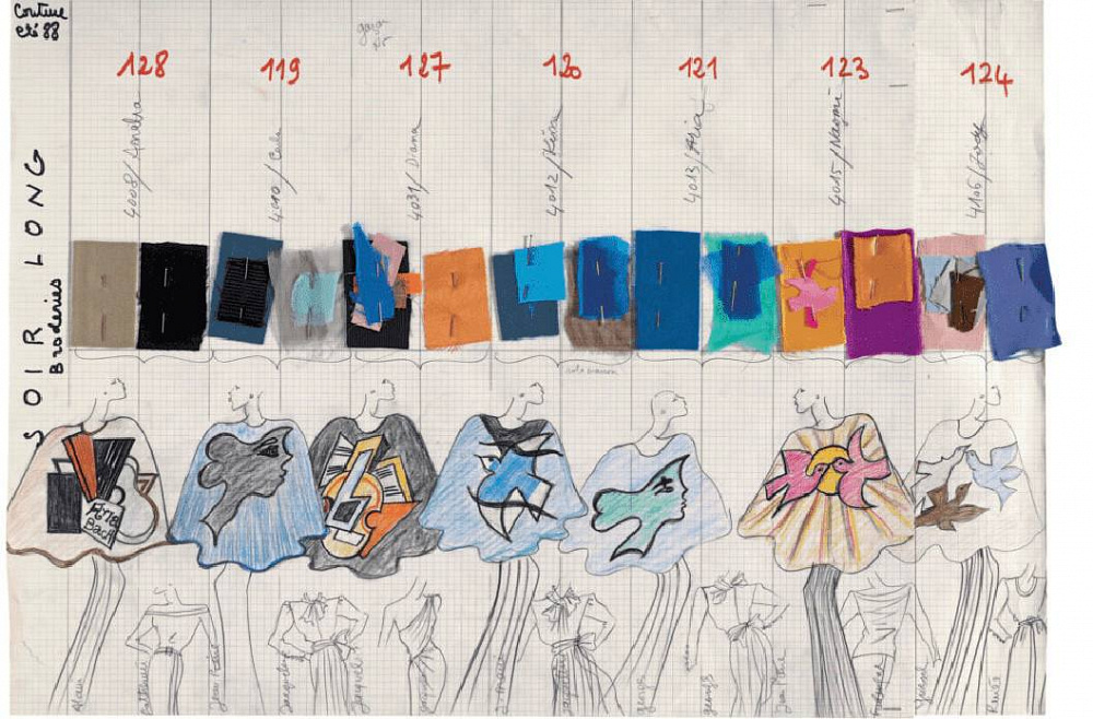 Ескіз і специфікація для колекції весна-літо 1988