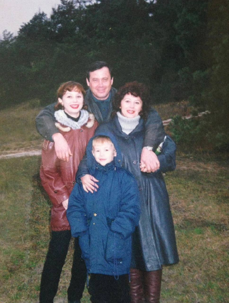 Ольга з батьками і братом 
