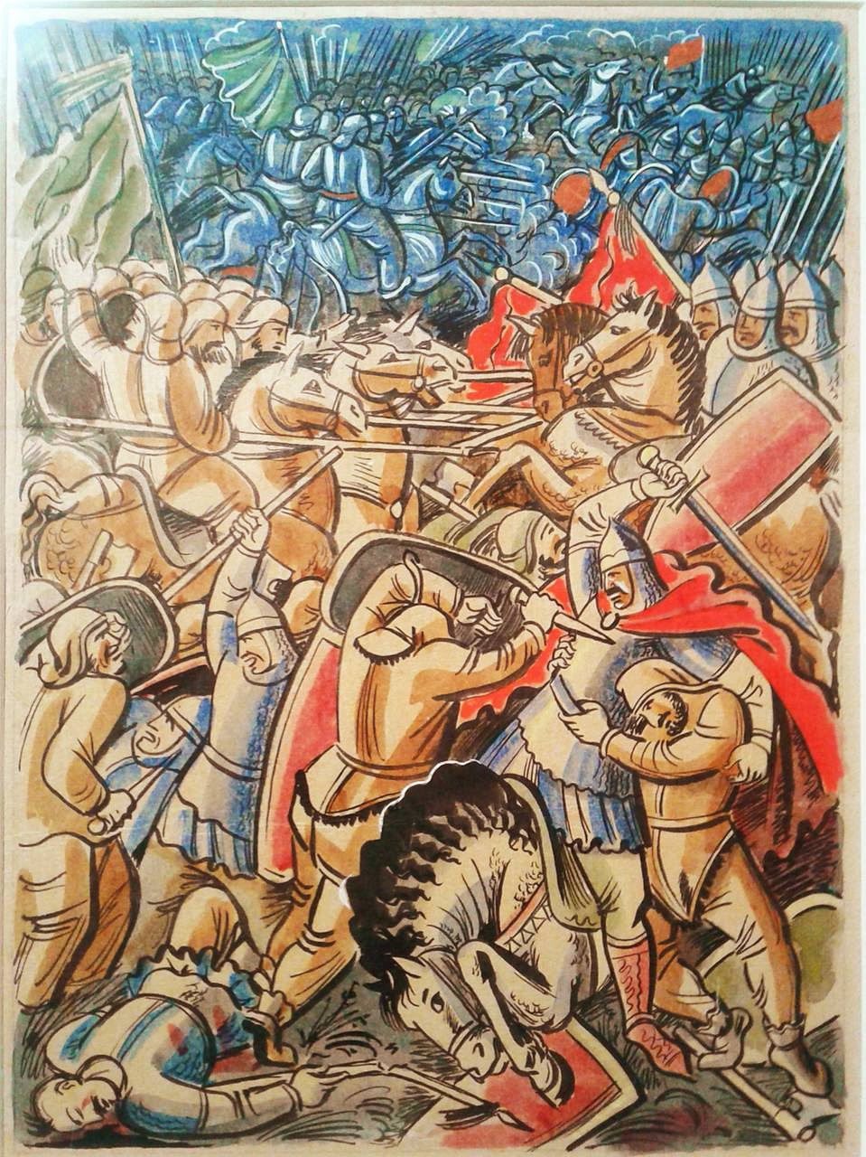 Ескіз ілюстрації до «Слова о полку Ігоревім», 1928