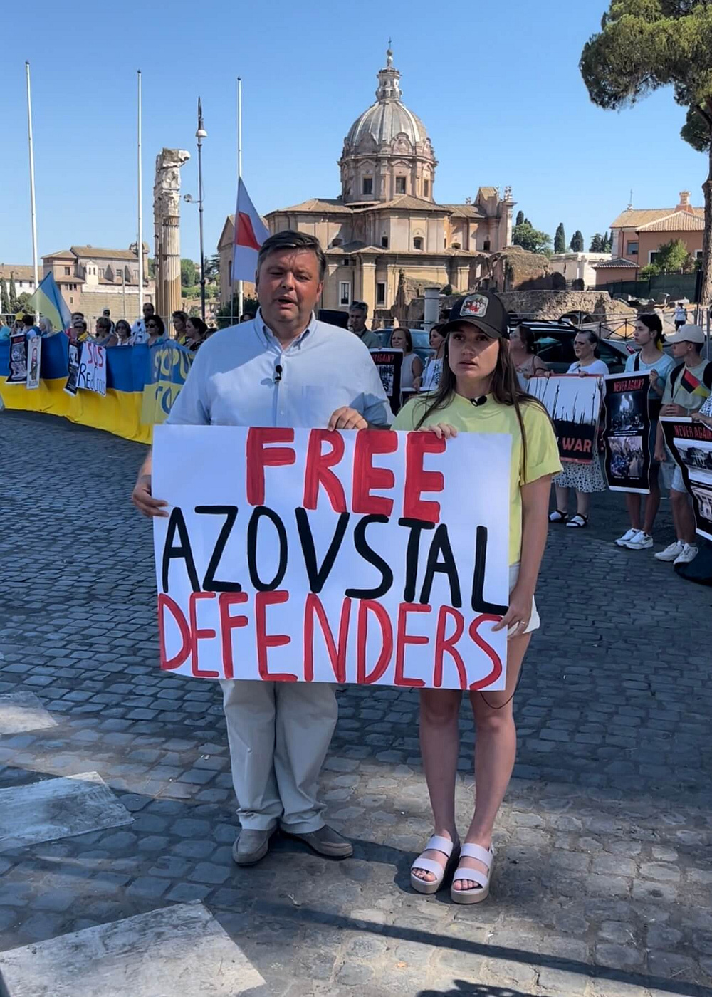 Катерина у Римі: на мітингу та біля Посольства Туреччини в Італії