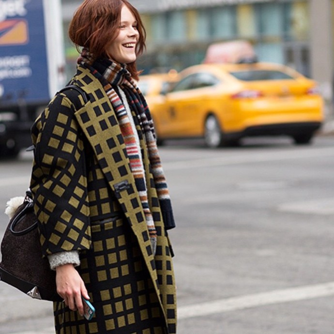 Модель Ирина Кравченко на неделе моды в Нью-Йорке