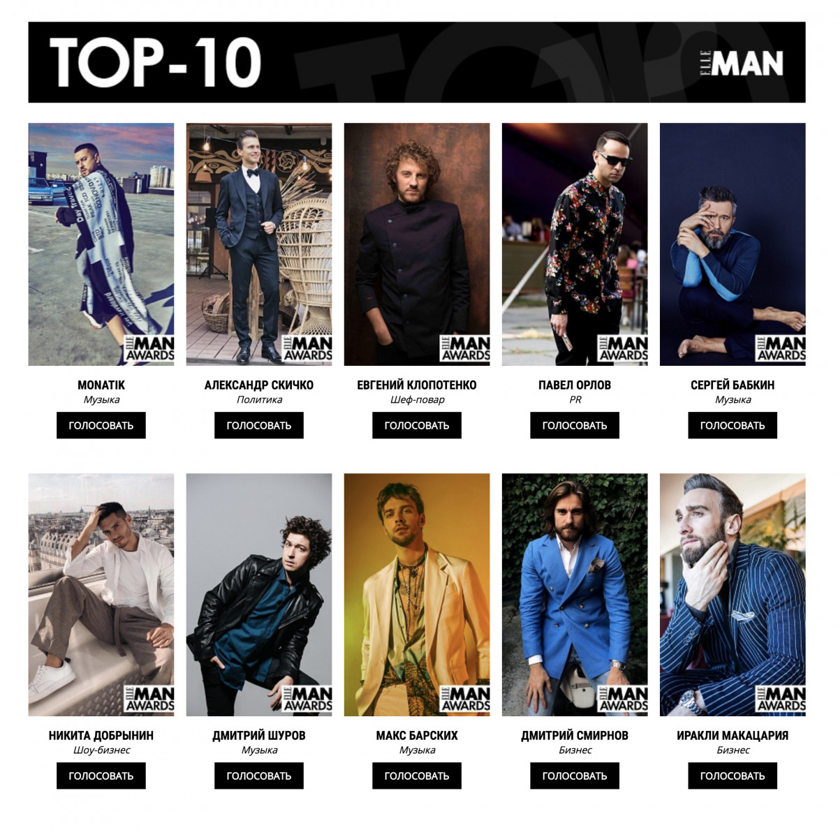 10 самых стильных мужчин Украины 2019