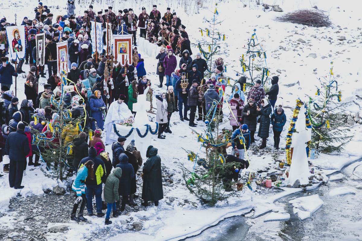 Водохреща с.Криворівня, Івано-Франківська обл., 2019 рік