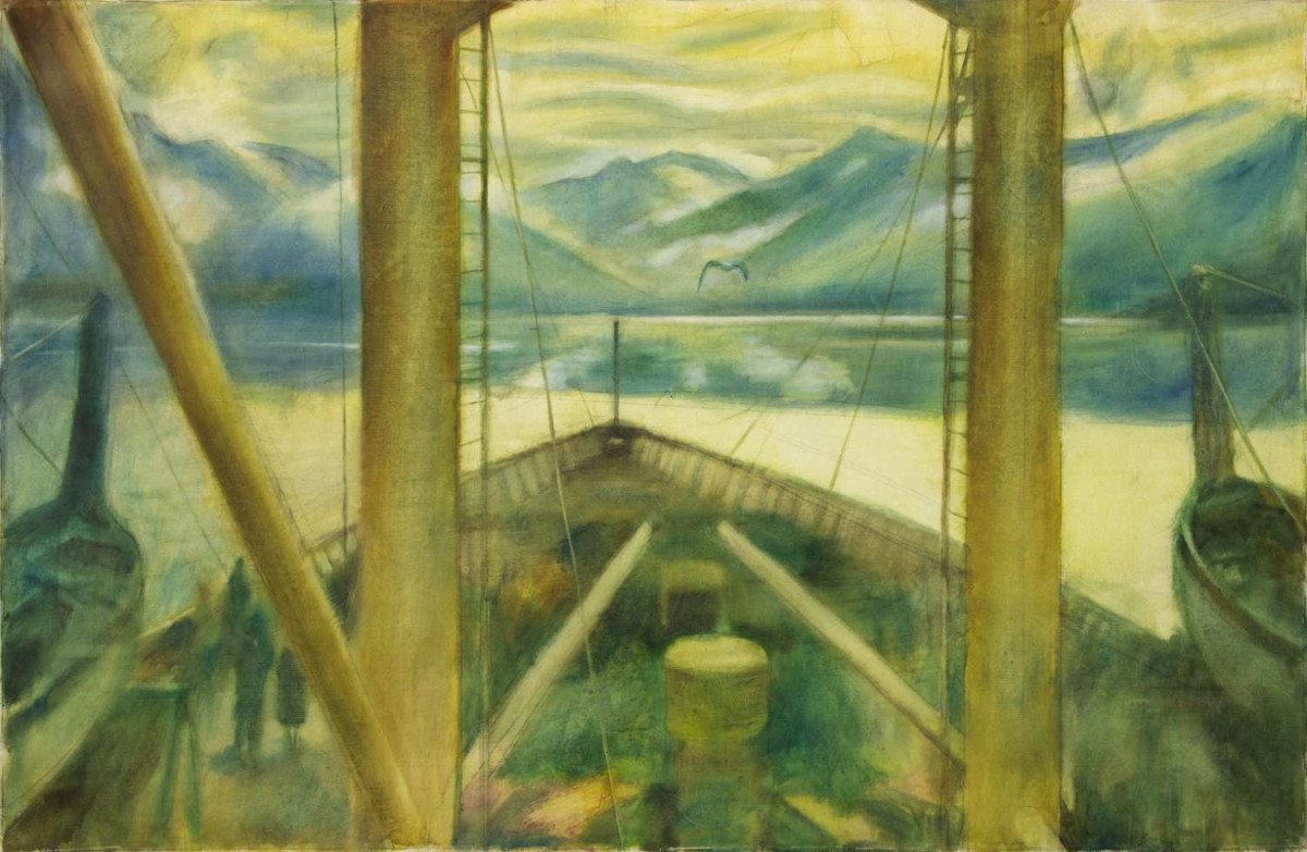  Олег Голосій «Ніс корабля», 1992, полотно, олія, 200Х300 см