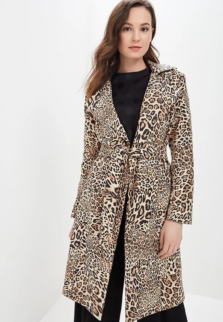 леопардовый тренч 