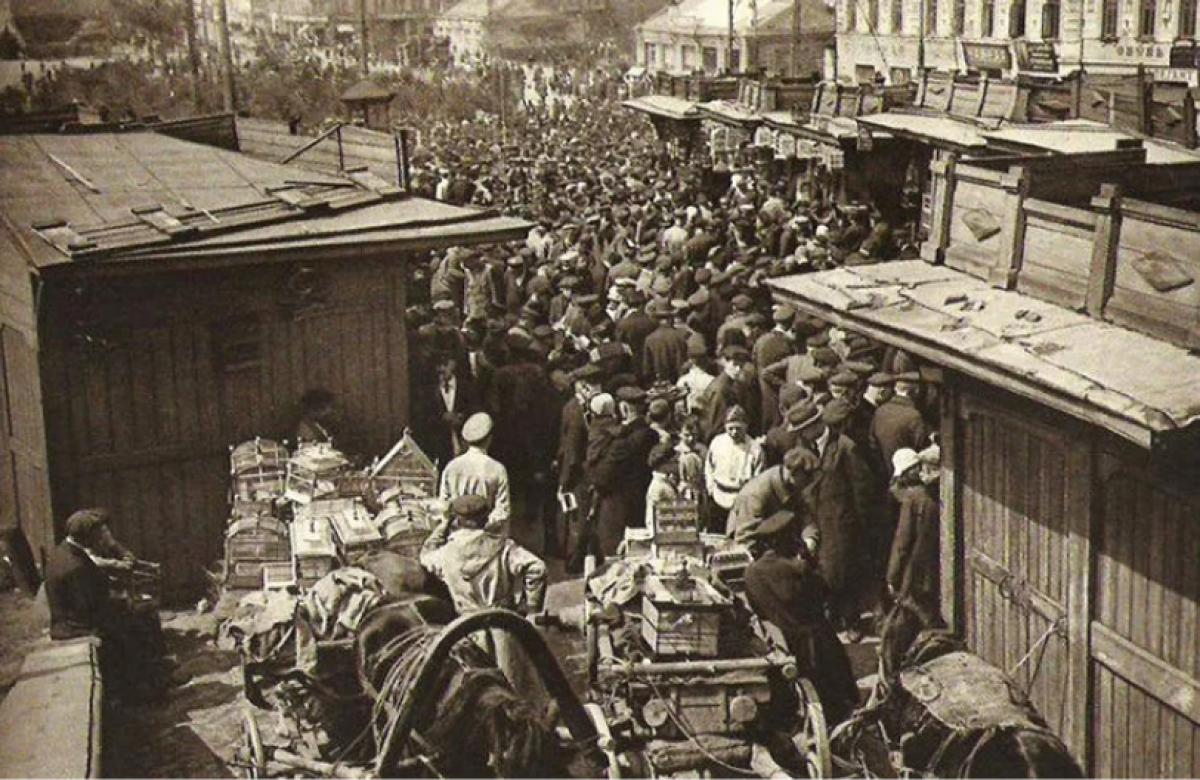 Фото: Куренівський ринок 1920-ті роки / Юрій Павлович, Локальна Історія