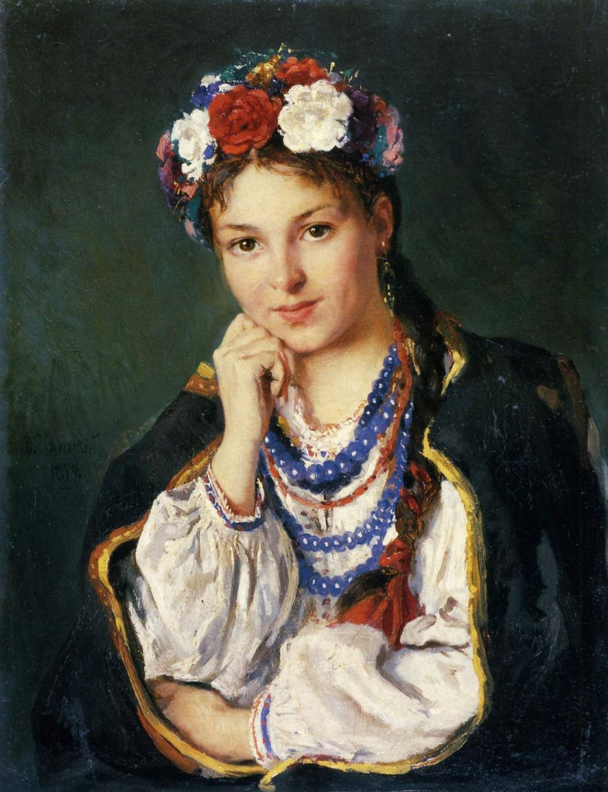 «Девушка-украинка», Владимир Маковский, 1880 