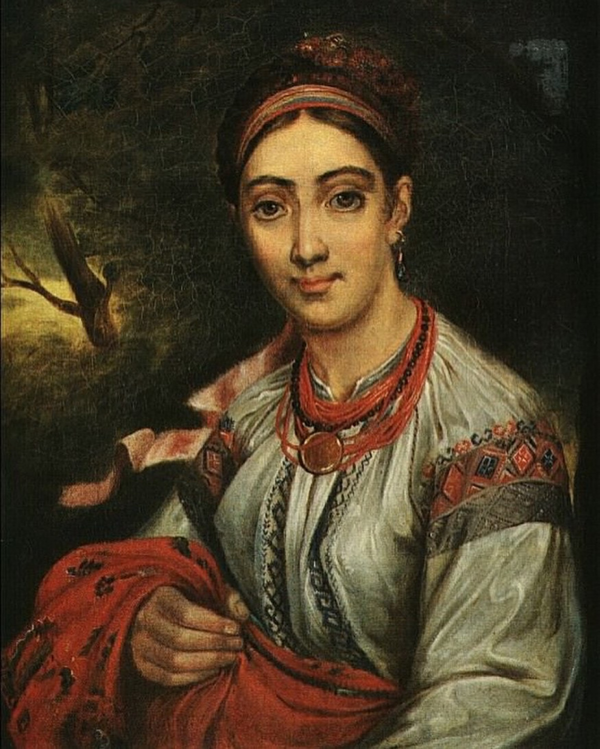 «Девушка-украинка в пейзаже», Василий Тропини, 1820 