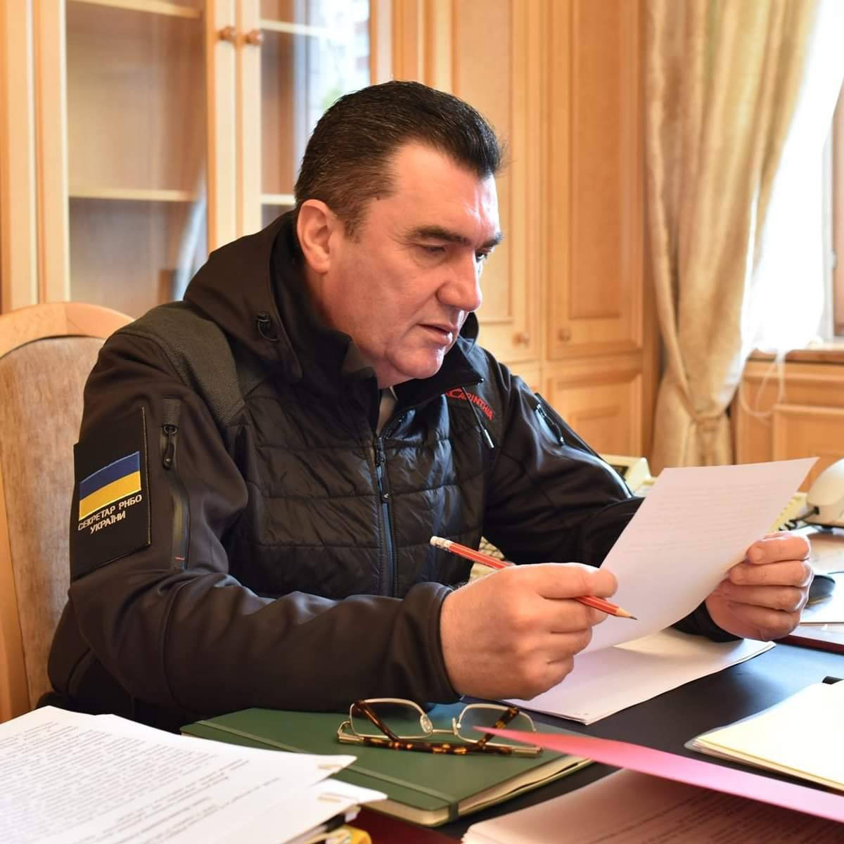 Письмо Секретаря СНБО Алексея Данилова о «внеочередном заседании Аппарата СНБО Украины»